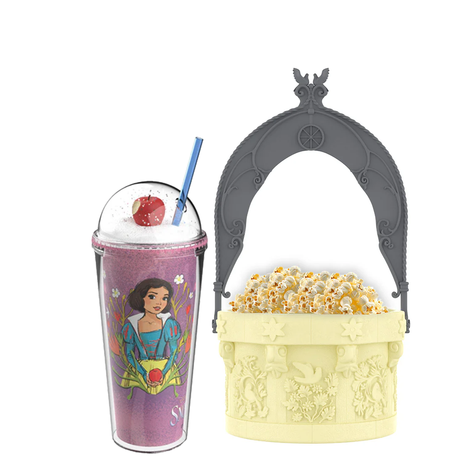 Snow White Wishing Well Light Up Popcorn Bucket and Apple Dome Lid Tumbler - Limited Edition